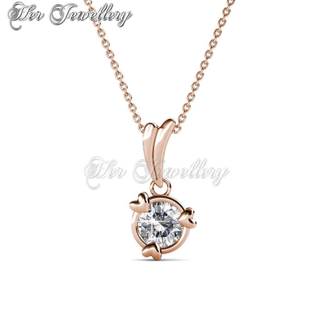 Swarovski Crystals Tri Love Ring Pendant†- Her Jewellery