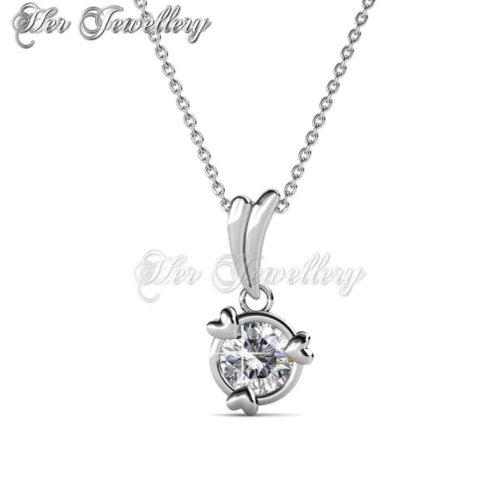 Swarovski Crystals Tri Love Ring Pendant†- Her Jewellery