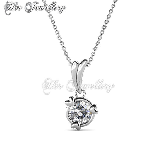 Swarovski Crystals Tri Love Ring Pendant†- Her Jewellery