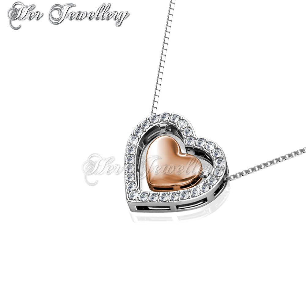 Swarovski Crystals Trio Heart Pendant - Her Jewellery