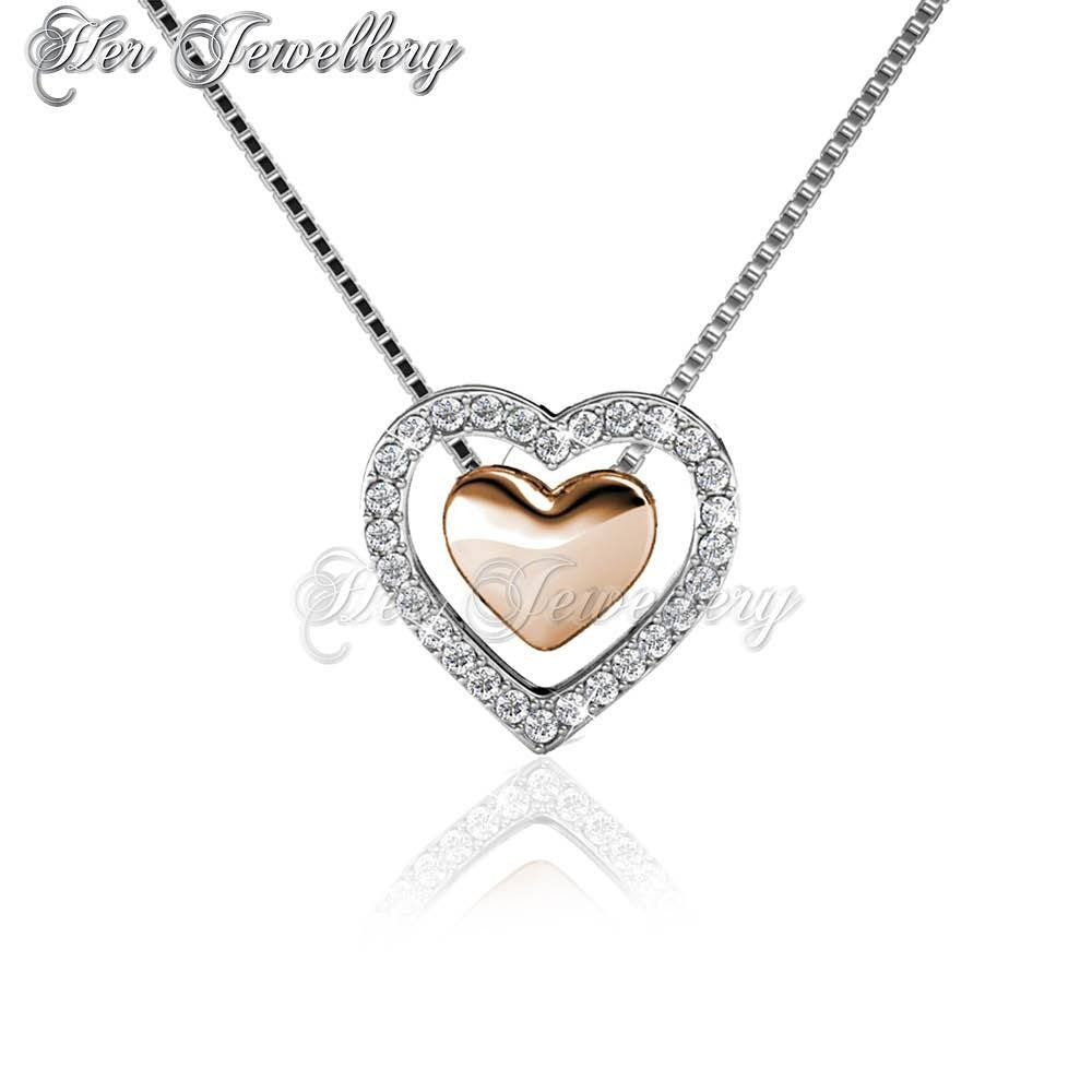 Swarovski Crystals Trio Heart Pendant - Her Jewellery