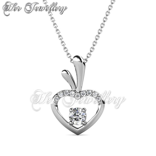 Swarovski Crystals Love Apple Pendant - Her Jewellery