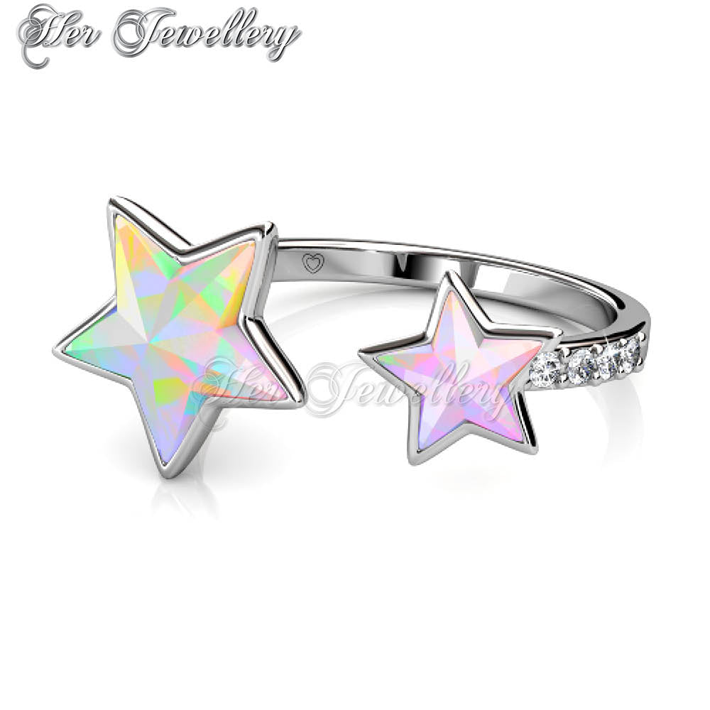 Swarovski Crystals Dual Etoile Ring - Her Jewellery