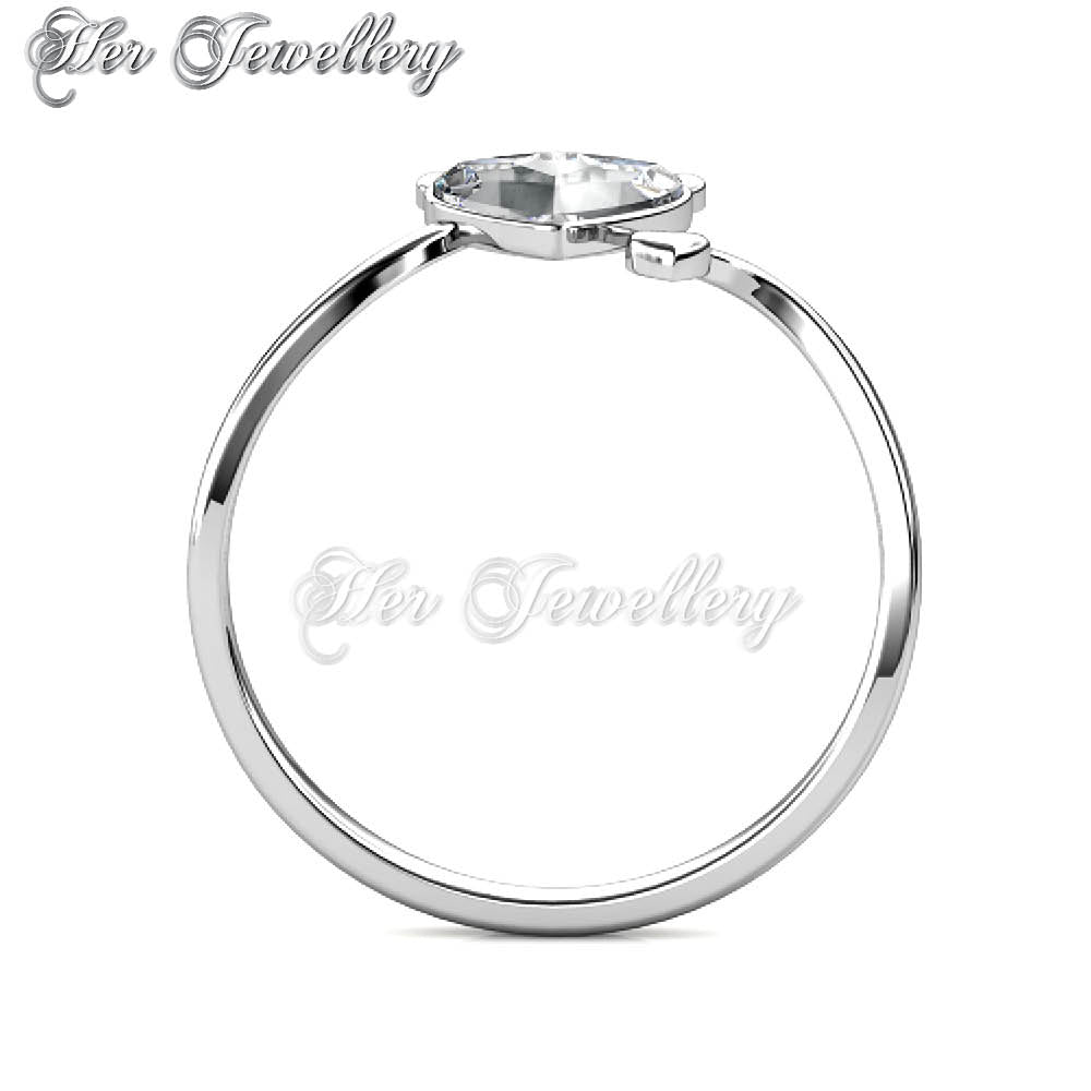 Swarovski Crystals Evil Love Ring - Her Jewellery