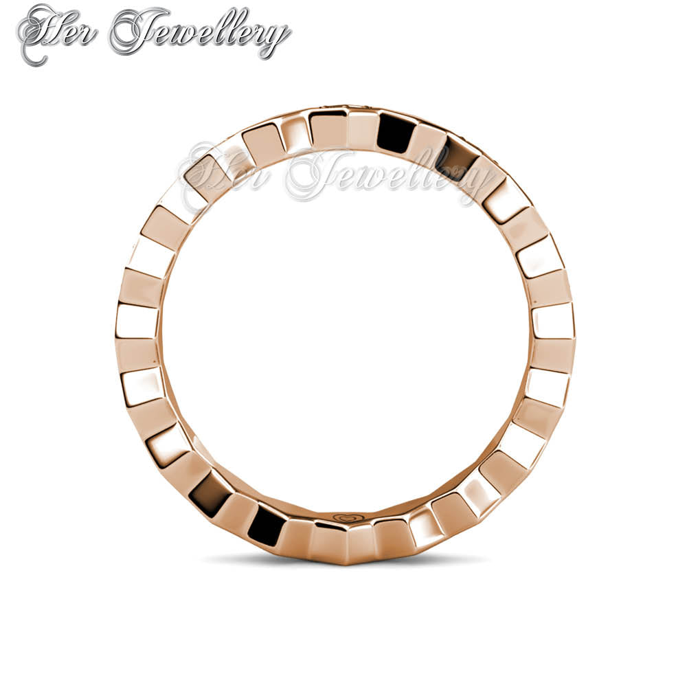 Swarovski Crystals Ivan Ring (Rose Gold) - Her Jewellery