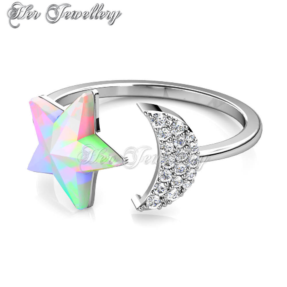 Swarovski Crystals Shiny Night Ring - Her Jewellery