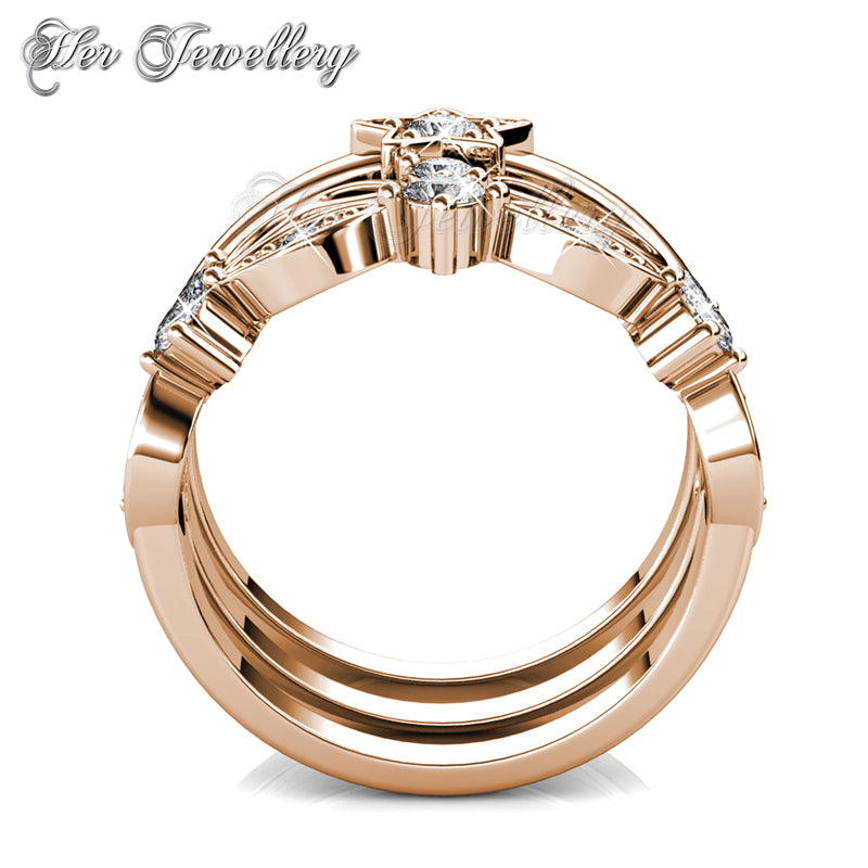 Swarovski Crystals Solar Ring (Rose Gold) - Her Jewellery