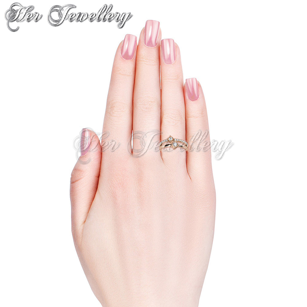 Swarovski Crystals Twin Royal Ring - Her Jewellery