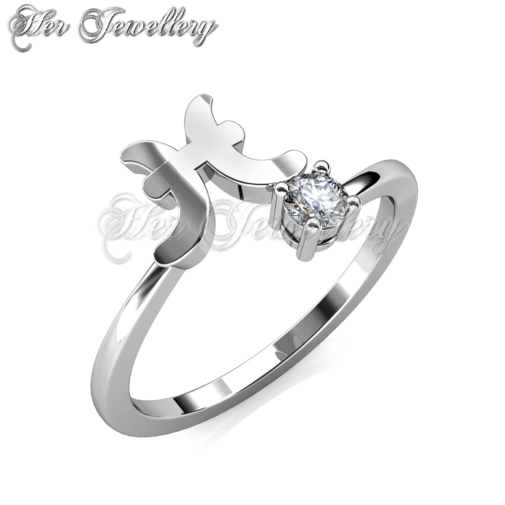 Swarovski Crystals Pisces Ring - Her Jewellery