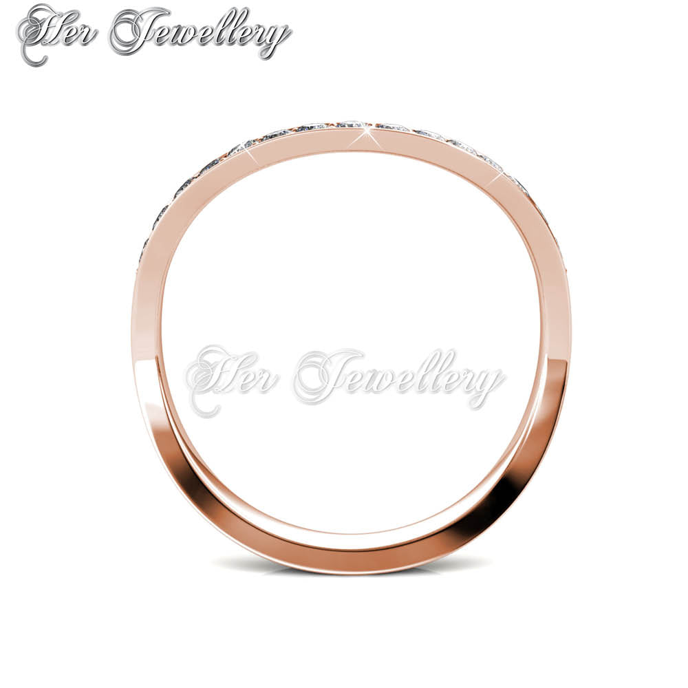 Swarovski Crystals Gracious Ring (Rose Gold) - Her Jewellery