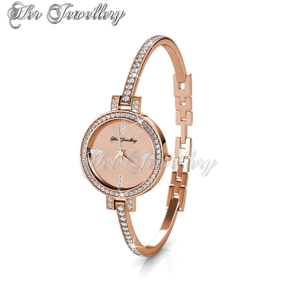 Swarovski Crystals Bangle Watch - Her Jewellery