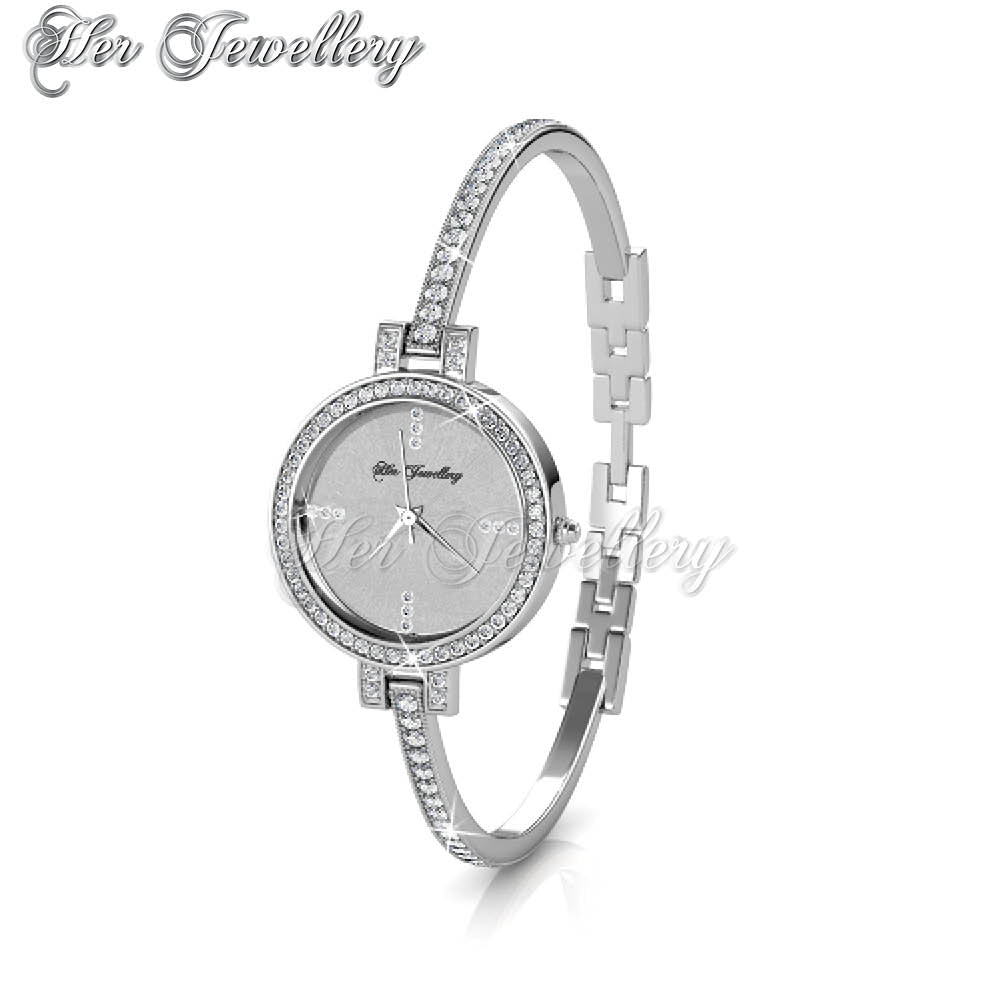 Swarovski Crystals Bangle Watch - Her Jewellery