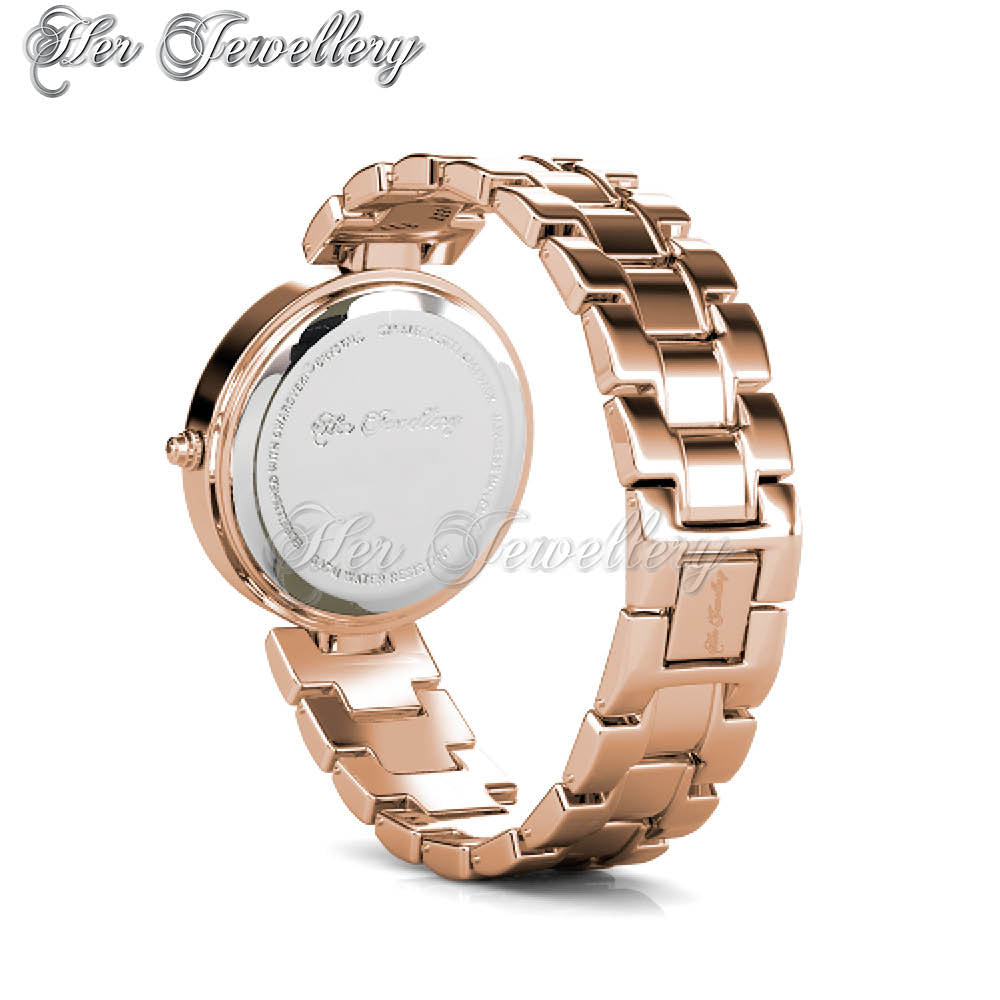 Swarovski Crystals Goldy Watch(Rose Gold) - Her Jewellery