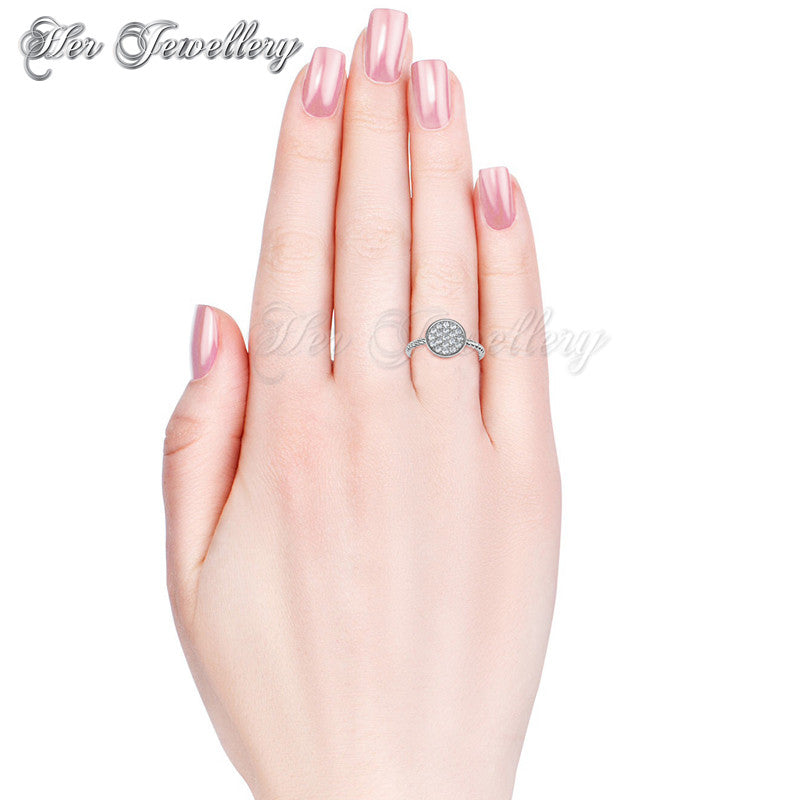 Swarovski Crystals Twisted Round Ring - - Her Jewellery