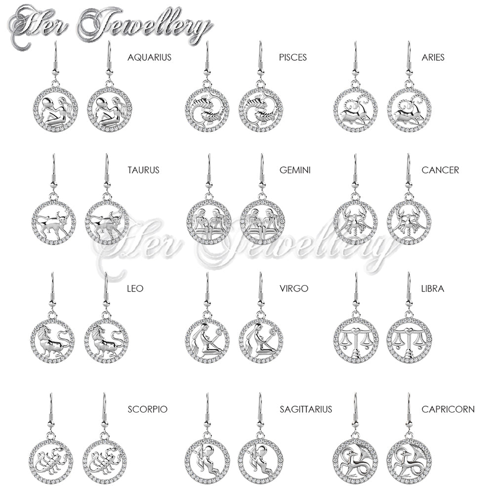 12 Horoscope Circlet Hook Earrings (12 Months)