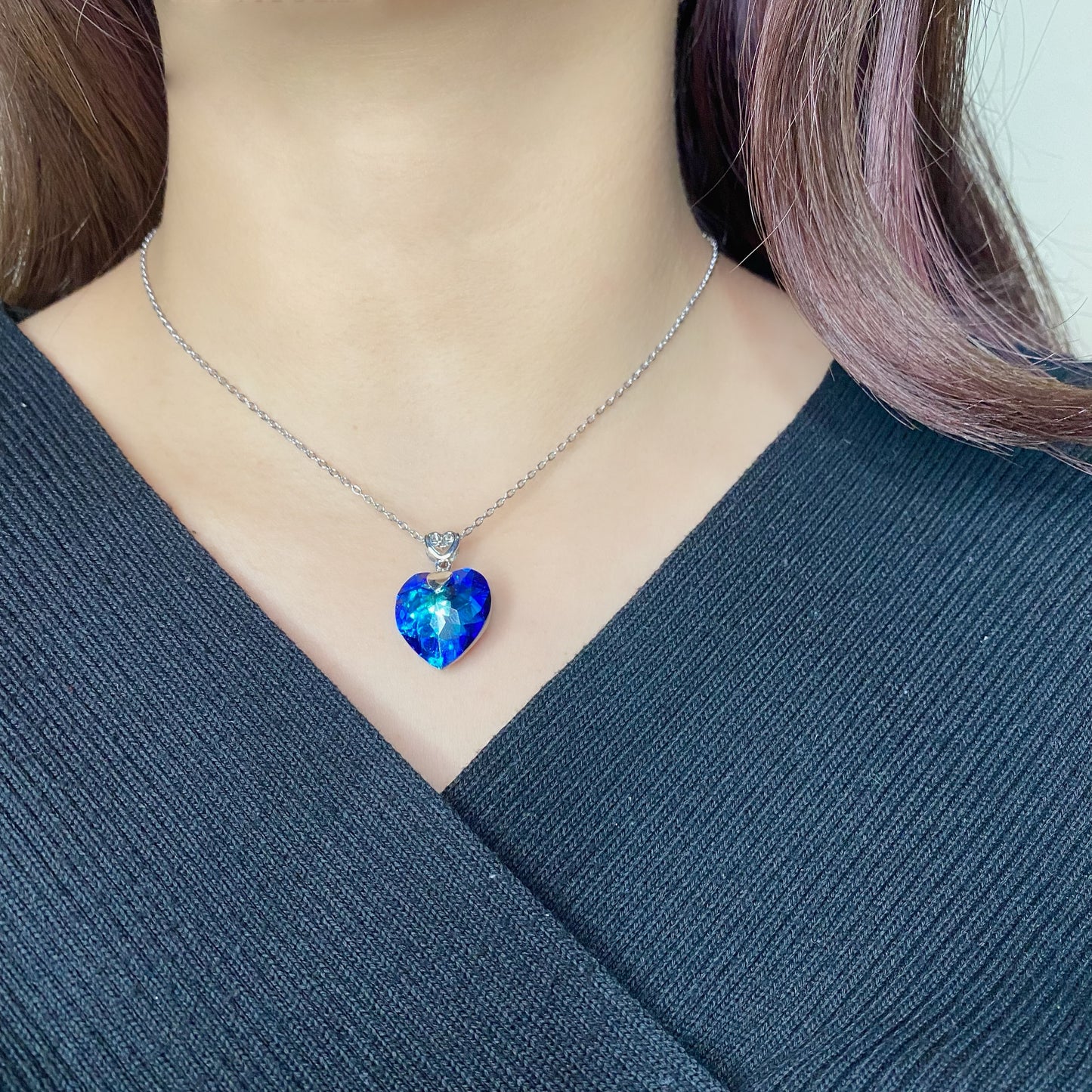 Cheery Heart Pendant (3 Crystal Colours)