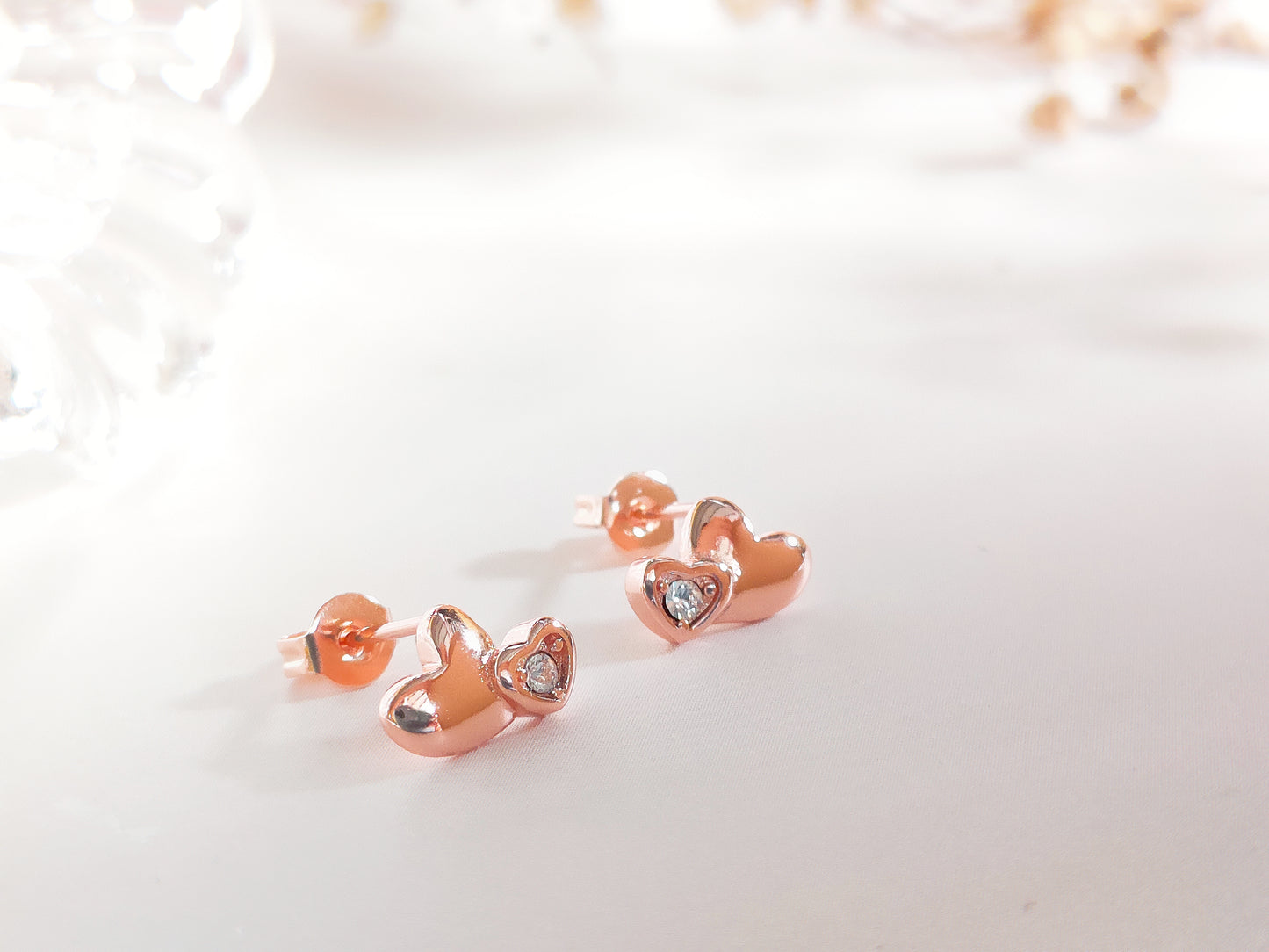 Coupled Heart Earrings