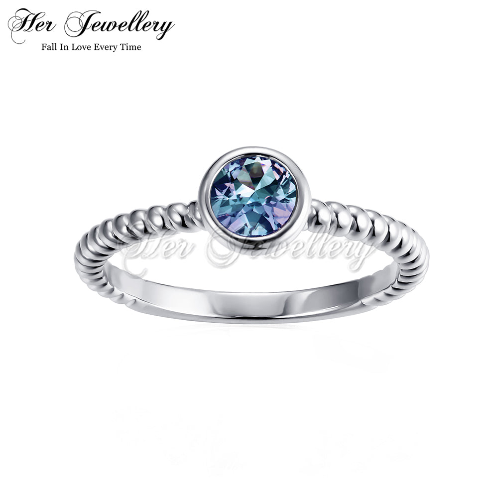 Twisted Round Alexandrite Ring