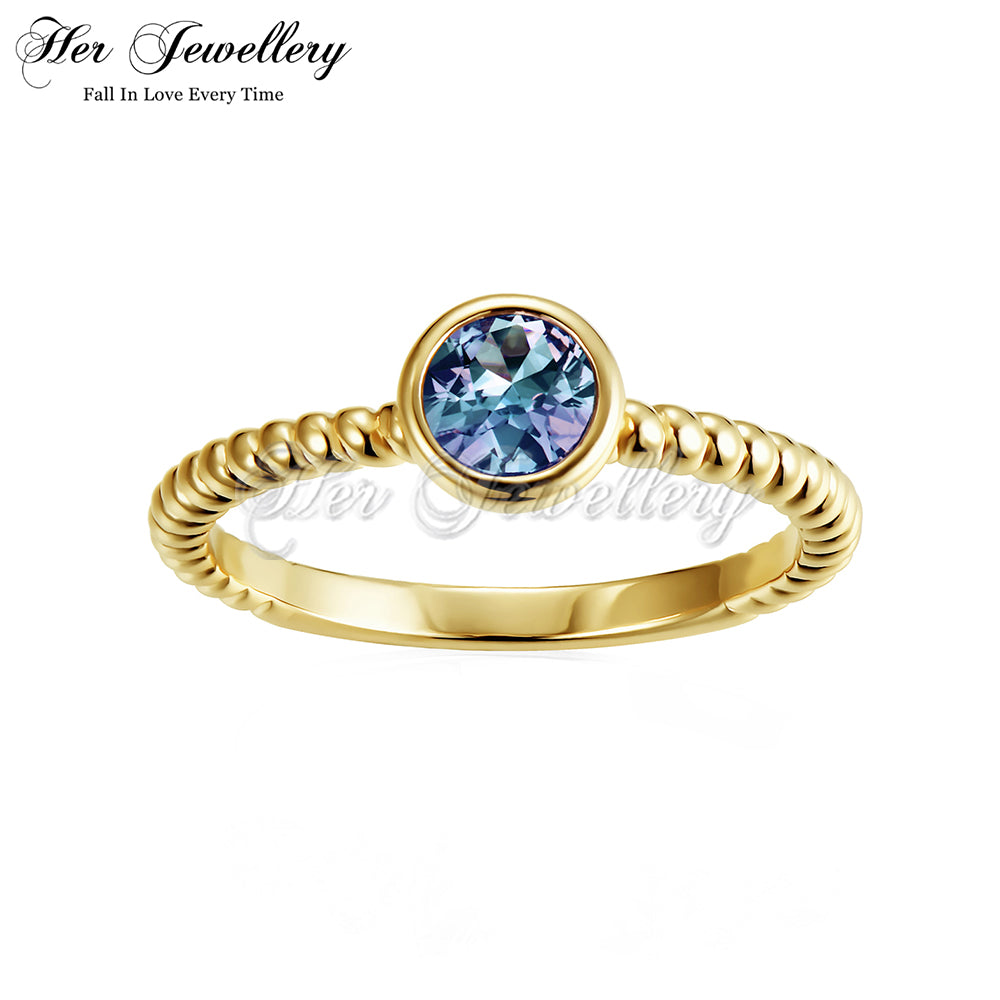 Twisted Round Alexandrite Ring