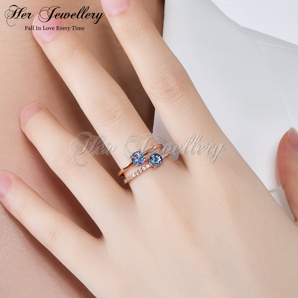 Twin Alexandrite Ring