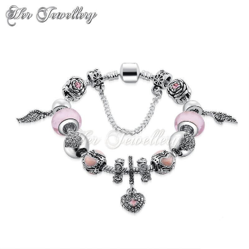 Swarovski Crystals Angel Charm Bracelet - Her Jewellery