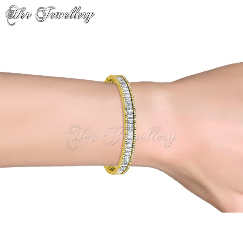 Swarovski Crystals Glamour Lock Bangle - Her Jewellery