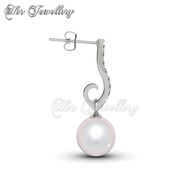 Swarovski Crystals Sophie Pearl Earrings Set - Her Jewellery
