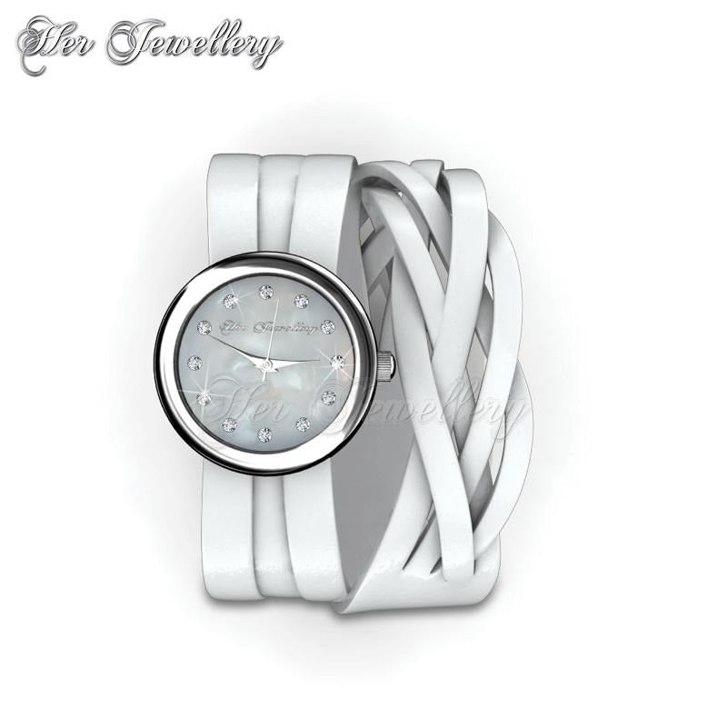 Swarovski Crystals Wrap Leather Watch - Her Jewellery