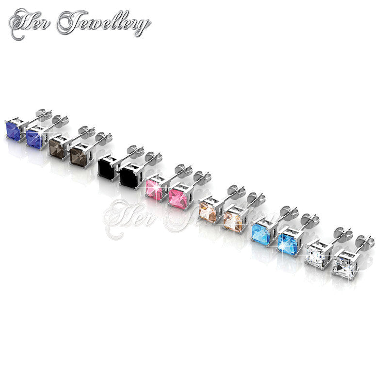 Swarovski Crystals 7 Days Princess Earrings†Set - Her Jewellery