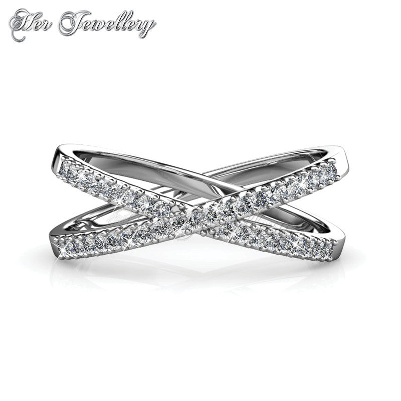 Swarovski Crystals X Ring - Her Jewellery