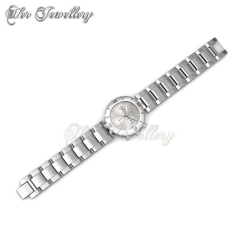 Swarovski Crystals Sporty Metallic Watch - Her Jewellery
