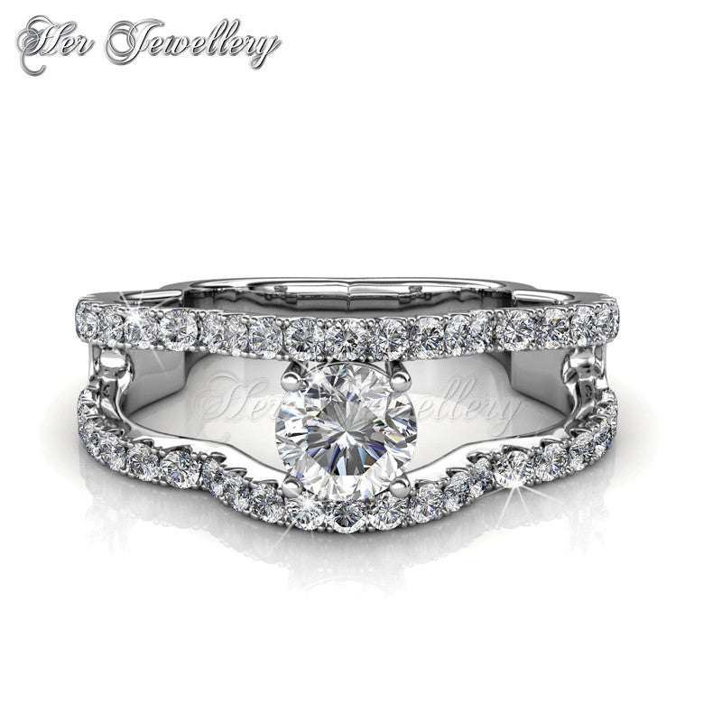 Swarovski Crystals Clover Ring†- Her Jewellery