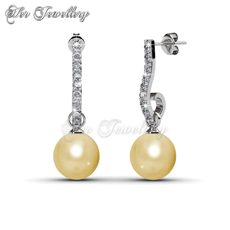 Swarovski Crystals Sophie Pearl Earrings Set - Her Jewellery