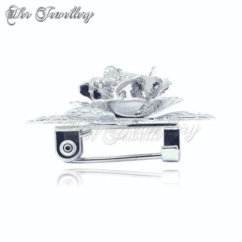 Swarovski Crystals Rosy Brooch - Her Jewellery