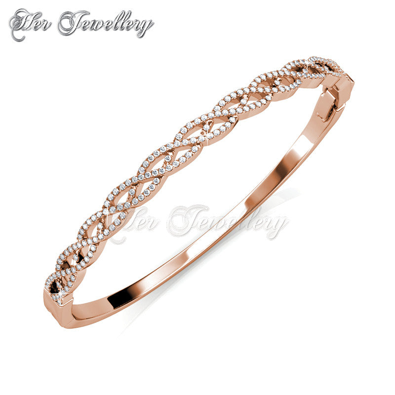 Swarovski Crystals Braided Bangle - Her Jewellery