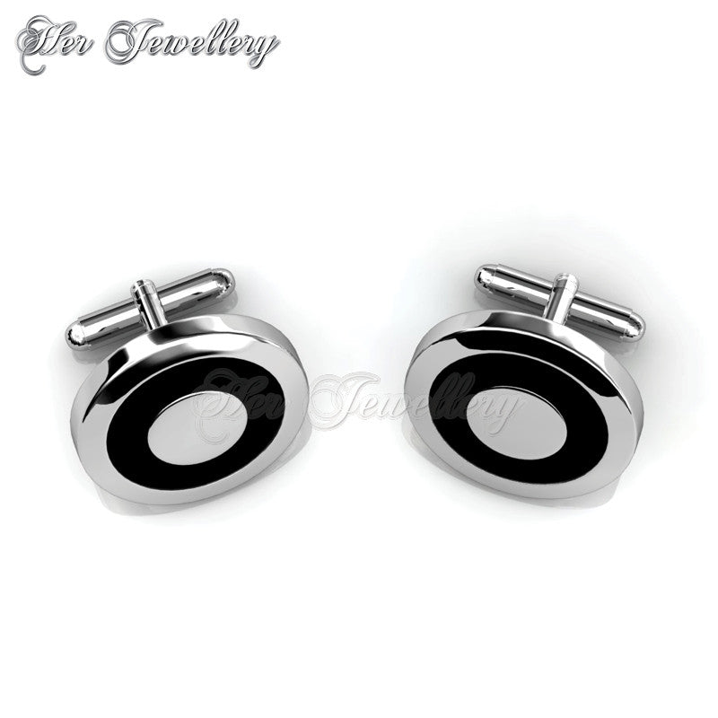 Swarovski Crystals Mr Oil Paint 2 Cufflinks (Round 2) - Her Jewellery
