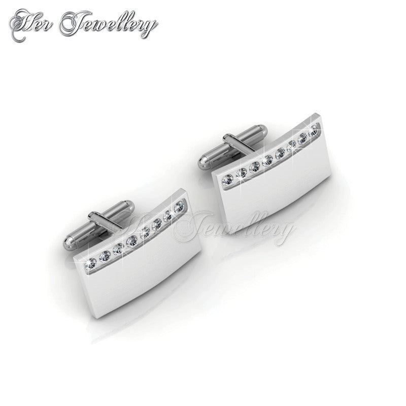 Swarovski Crystals Cufflinks (Mr Matt 1) - Her Jewellery