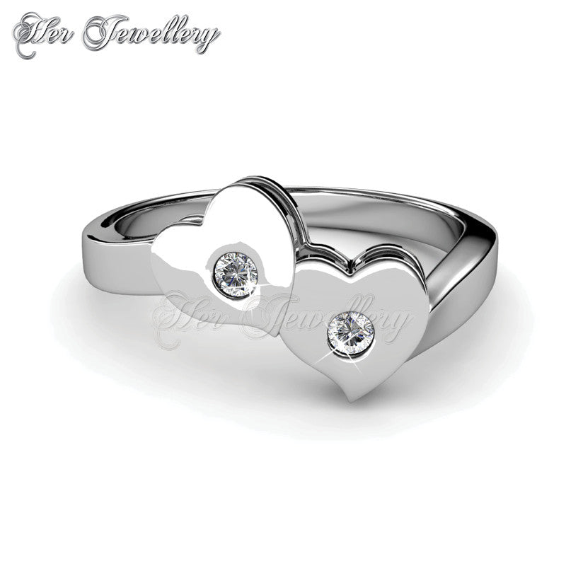 Swarovski Crystals Double Love Ring†- Her Jewellery