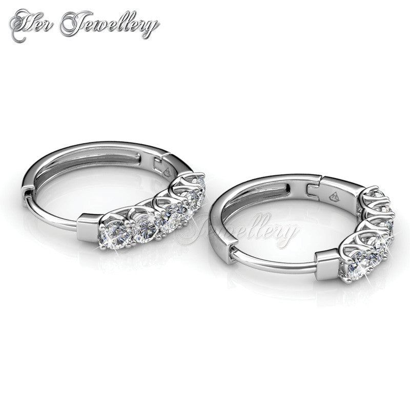 Swarovski Crystals Queen's Ring Earrings†- Her Jewellery