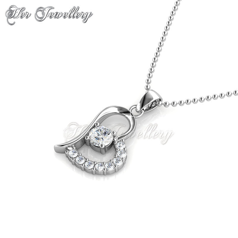 Swarovski Crystals Petite Heart Pendant - Her Jewellery