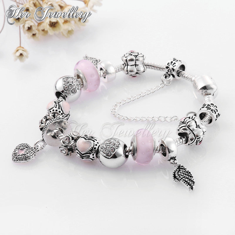 Swarovski Crystals Angel Charm Bracelet - Her Jewellery