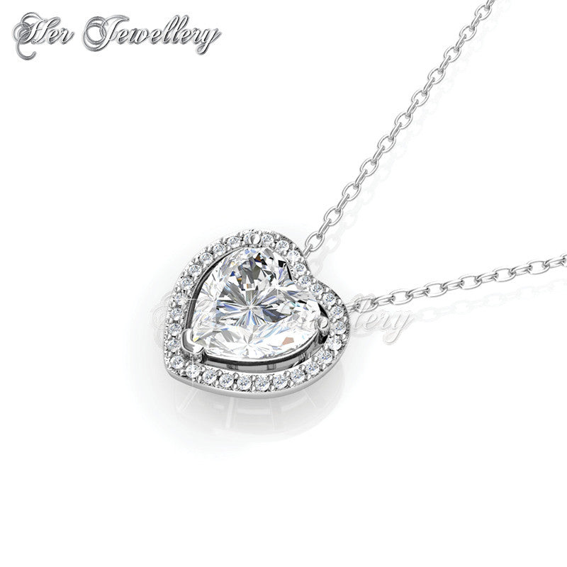 Swarovski Crystals Clarity Love Pendant - Her Jewellery