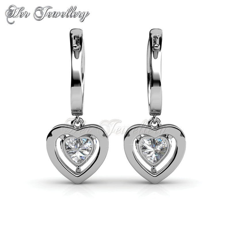 Swarovski Crystals Only Love Earrings - Her Jewellery