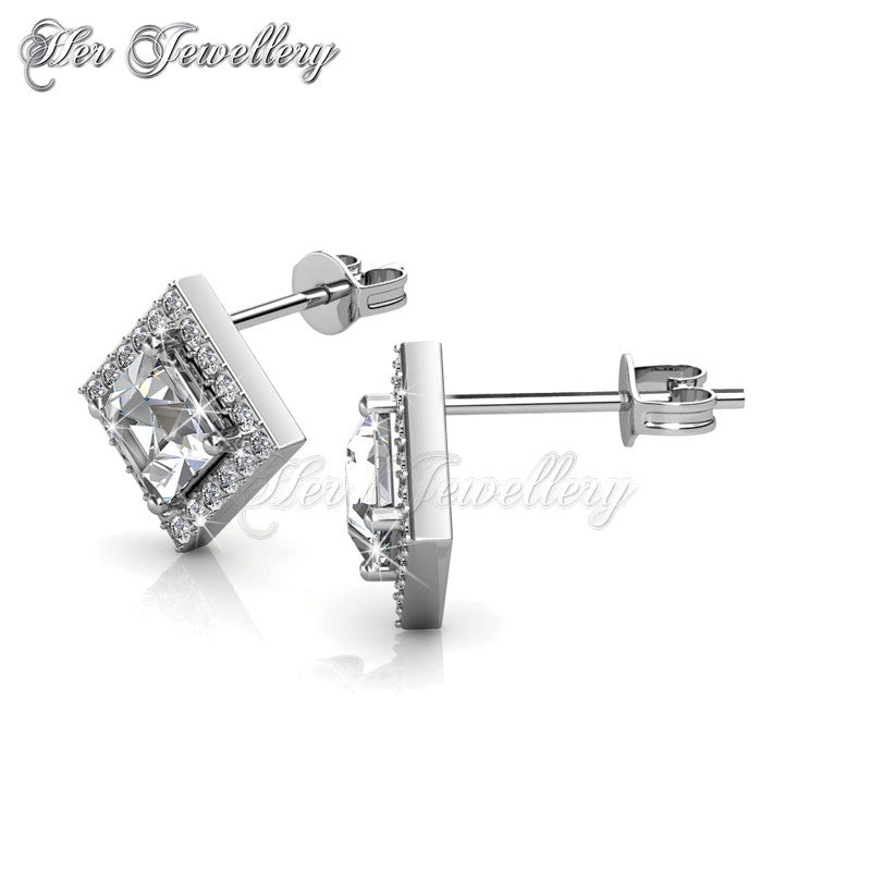 Swarovski Crystals Squarish Earrings - Her Jewellery