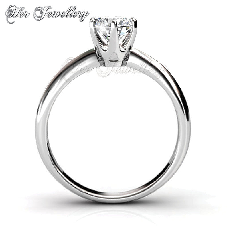 Swarovski Crystals Solitaire Ring - Her Jewellery