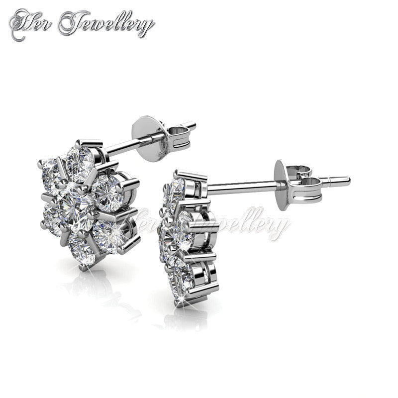 Swarovski Crystals Flowery Earrings†- Her Jewellery