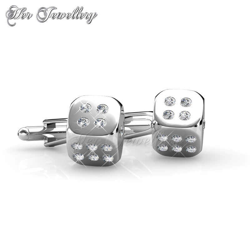 Swarovski Crystals Dice Cufflinkâ€s - Her Jewellery