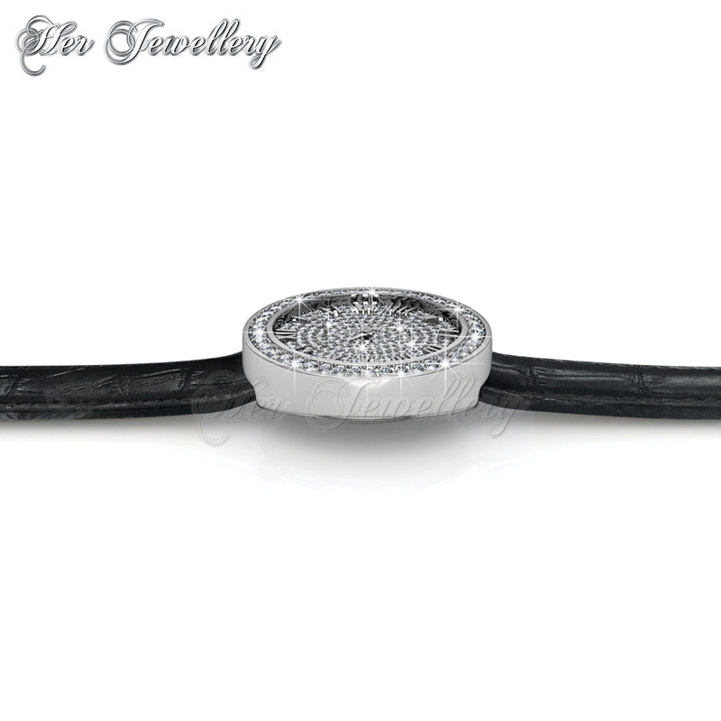 Swarovski Crystals Glamour Leather Watch†- Her Jewellery