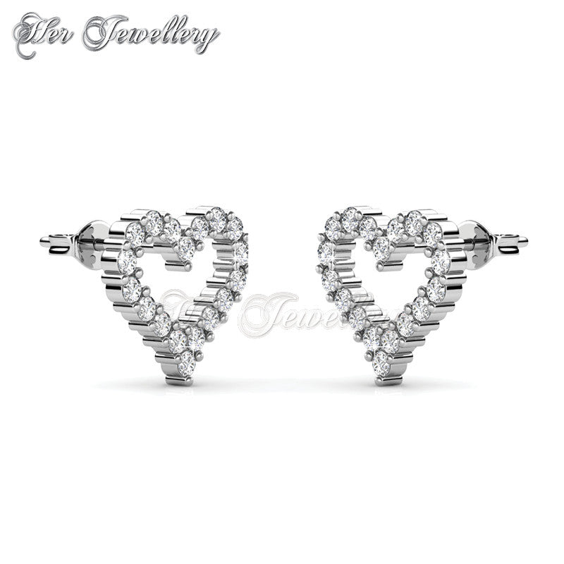 Swarovski Crystals Twice Love Earrings - Her Jewellery