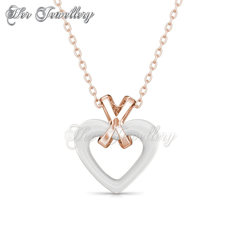 Swarovski Crystals Heart Ceramic Pendant - Her Jewellery